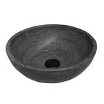 Waskom Aquasplash Salt 40cm Rond Hardsteen Zwart