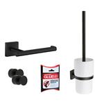 Toiletset Accessoires Smedbo Smart Pack House Mat Zwart
