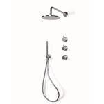 Regendoucheset Inbouw Bongio Squadra met Thermostaatkraan met Losse Stopkranen, Douchearm en Handdou