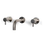 Wastafelmengkraan Inbouw Bongio Squadra 16 cm Uitloop 2 Hendels RVS look