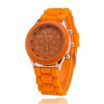 Jelly Horloge voor Dames - Kwarts Uurwerk Silicoon Bandje Oranje