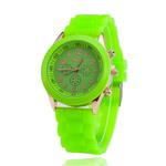 Jelly Horloge voor Dames - Kwarts Uurwerk Silicoon Bandje Groen