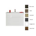 Onderkast Sanicare Q7 Drie Soft-Close Laden Greeploos 100x45 cm Belluno-Eiken