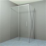 Douchedeur Boss & Wessing Rollo Soft Close 140x200 cm Nano Glas RVS Look