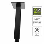 AQS Douchearm Luxe Vierkant Plafondbevestiging 20cm Mat Zwart