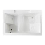 Ligbad Sanindusa Twospace 180x120cm Tweepersoons Glans Wit