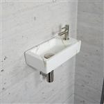 Fonteinset Carrara Marmerlook Wiesbaden Color RVS (kraangat rechts)