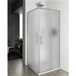 Douchecabine Lacus Vulcano Evo Vierkant Mat Glas Aluminium Profiel Chroom (alle maten)