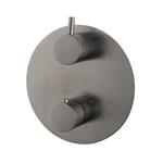 BWS Afbouwdeel Cemal Douche Thermostaat 2-Weg Rond Gunmetal