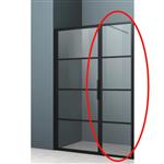 Vast Paneel voor Nisdeur Lacus Tremiti 40x200 cm Mat Zwart Aluminium Profiel