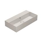 Wastafel Luca Sanitair Globo 71x37x14cm Keramiek Overloop (Met kraangat) Wit