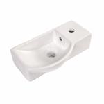 Fontein Luca Sanitair Rechts 40x22x12cm Keramiek Wit (Met kraangat)