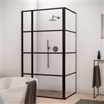 Aqua Splash Douchecabine Frame 80x100 cm 8 mm NANO Glas Mat Zwart Raster