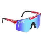 Gepolariseerde Zonnebril - Fiets Ski Sport Bril Shades UV400 Zwart Wit Blauw