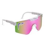Gepolariseerde Zonnebril - Fiets Ski Sport Bril Shades UV400 Wit Roze Groen