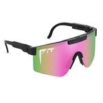 Gepolariseerde Zonnebril - Fiets Ski Sport Bril Shades UV400 Roze Groen