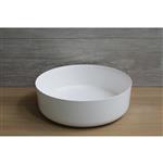 Waskom Opbouw Rond Luca Sanitair 42x42x13,5 cm Mineraalsteen Glans Wit