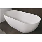 Vrijstaand Ligbad Luca Sanitair Vasca 175x80x58 cm Solid Surface Mat Wit (inclusief afvoer en sifon)