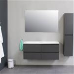 Badkamermeubel Boss & Wessing Pepper Acryl Wastafel Zonder Kraangat 120x55x46 cm Antraciet