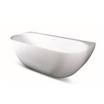 Ligbad Luca Sanitair Primo Acryl 170x80x60 cm Back To Wall Half Rond Mat Wit (inclusief afvoer en si