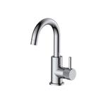 Wastafelmengkraan Sanilux Largo Opbouw Met Draaibare Uitloop Met Geribbeld Knop Chroom