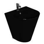 Wastafel AquaSplash Cone Keramisch 51x44cm Met Kraangat Mat Zwart