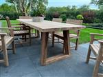 Outdoor tuintafel ovaal teak Maat 200 x 77 x 100 cm