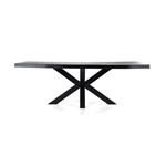 Boomstamtafel met spinpoot zwart Maat 200x100x77 cm