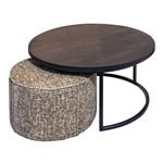 Salontafel Danzo met pouffe Maat 80 x 35 cm