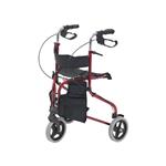 Lichtgewicht driewiel rollator Drive Tri Walker met zitje