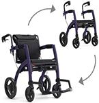 Rollz motion rollator en rolstoel - Donker Paars (demo model nieuw in doos)
