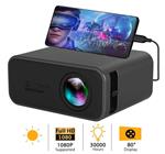 Mini beamer projector Full HD LED HDMI VGA USB SD 1080P *ZWART*