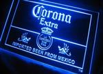 Corona neon bord lamp LED verlichting reclame lichtbak *blauw*