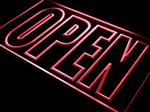 OPEN neon bord lamp LED verlichting reclame lichtbak #14 *ROOD*