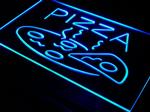 Pizza neon bord lamp LED verlichting reclame lichtbak #1 *BLAUW*