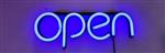 Open neon bord verlichting lamp licht kunststof 3D *blauw*