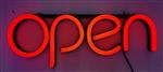 Open neon bord verlichting lamp licht kunststof 3D *rood*