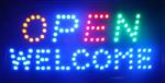 OPEN welkom lamp LED verlichting reclame bord lichtbak #A