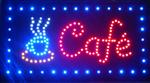 Cafe koffie lamp LED verlichting reclame bord lichtbak #D