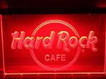 Hard rock neon bord lamp LED verlichting reclame lichtbak XL 40x30cm *rood*