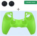 Silicone hoes skin case cover voor PS5 playstation 5 controller *groen*