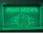 Poar neem'n bier neon bord lamp verlichting reclame lichtbak