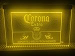 Corona neon bord lamp LED verlichting reclame lichtbak *geel*