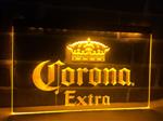 Corona neon bord lamp LED verlichting reclame lichtbak XL *40x30cm* geel