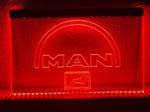 MAN vrachtwagen neon bord lamp LED  verlichting reclame lichtbak *rood*