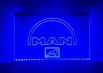 MAN vrachtwagen neon bord lamp LED  verlichting reclame lichtbak *blauw*