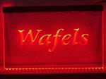 Wafels wafel neon bord lamp LED verlichting reclame lichtbak *rood*