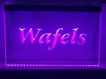 Wafels wafel neon bord lamp LED verlichting reclame lichtbak *paars*
