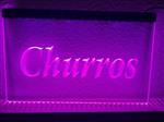 Churros churro neon bord lamp LED verlichting reclame lichtbak *paars*