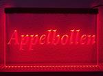 Appelbollen appel flappen neon bord lamp LED verlichting reclame lichtbak *rood*